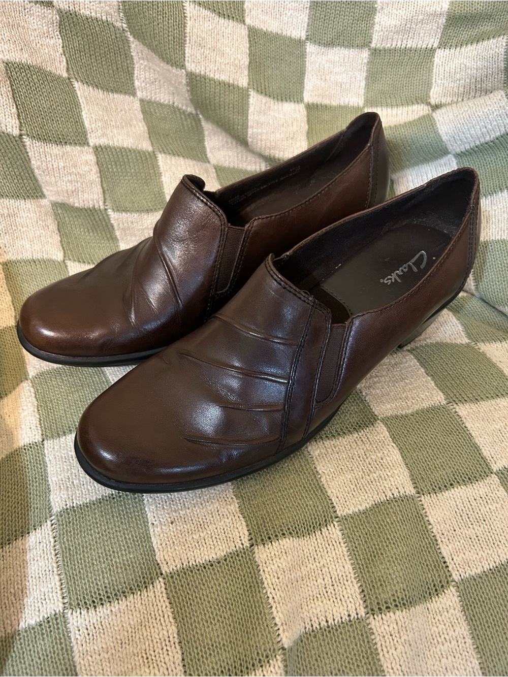 Clarks Women's Brown Leather Ankle Booties-NEW